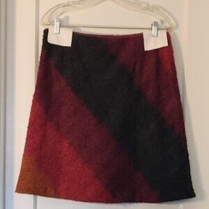 Linda Allard Ellen Tracy multicolored vtg wool skirt, size 12